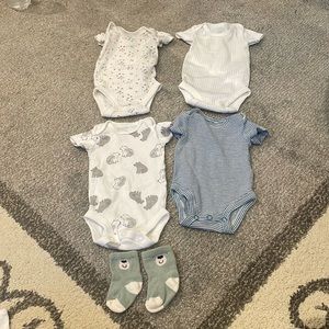4 Newborn Onesies